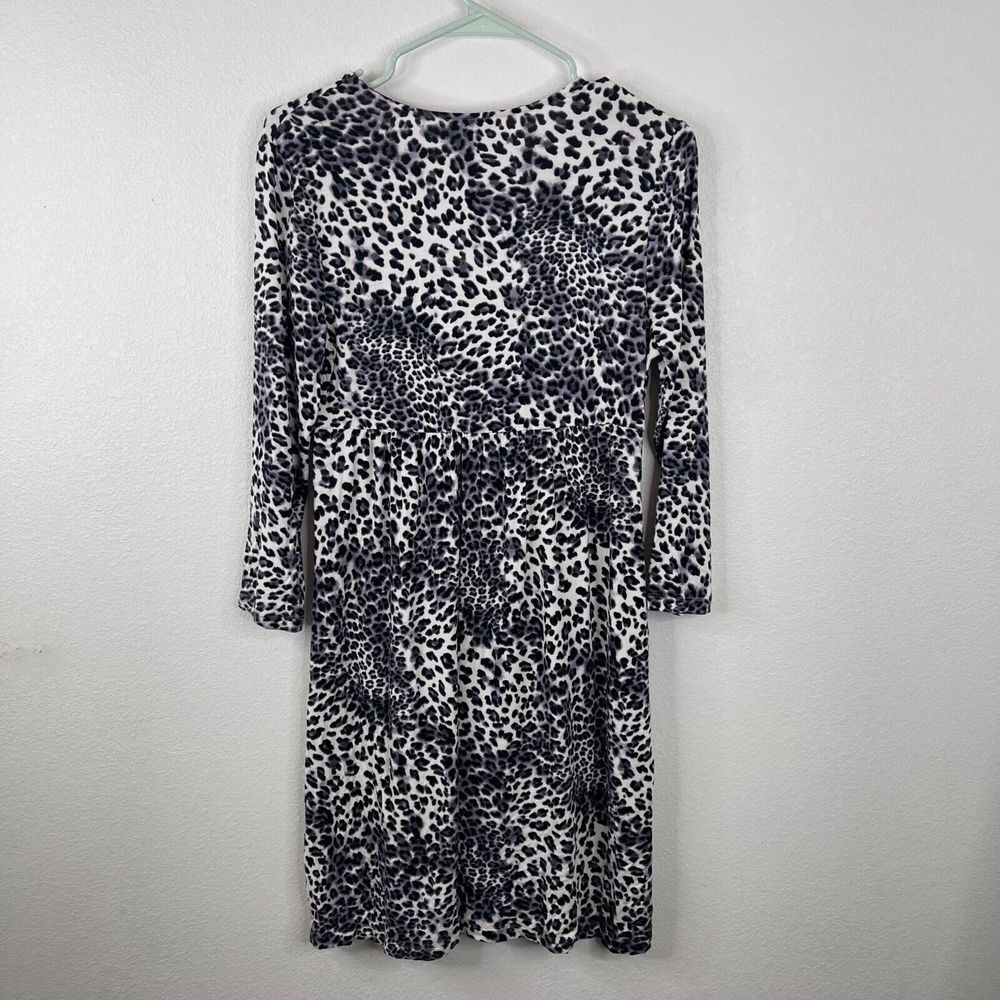 Soma Womens Dress Size S Animal Cheetah Print Long Sleeve Soft V Neck - Picture 4 of 5
